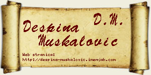 Despina Muskalović vizit kartica